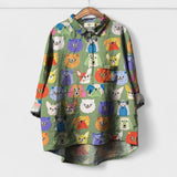 Elisabete - Camisa com padrões para senhora