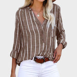 Débora - Blusa artesanal com riscas