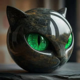 NyxCharm - Escultura Mística de Gato