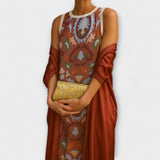 Rafaela – Vestido longo elegante com casaco a condizer