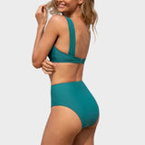 Erica - Biquini Liso de Cintura Alta