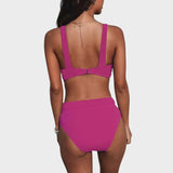 Erica - Biquini Liso de Cintura Alta