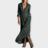 Ana - Vestido comprido de uma peça com alça verde