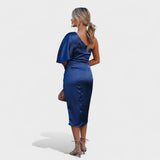 Cátia - Vestido com Brilho em Cetim