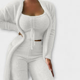 Raquel - Conjunto de Pijama de 3 Peças