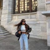 Blusão de couro versátil e de qualidade