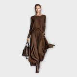 Conjunto de malha com elegância arejada