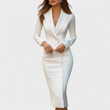 Marta - Vestido midi elegante com blazer a condizer