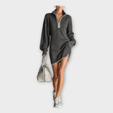 Vestido de malha com elegância descontraída