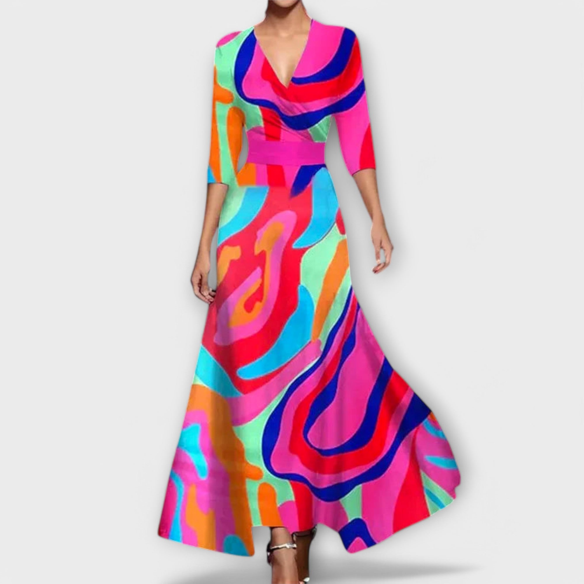 Inês - Vestido de senhora com manga elegante