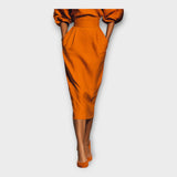 Vestido elegante com design sofisticado e estética minimalista