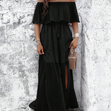 Beatriz - Vestido maxi com ombros à mostra