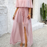 Beatriz - Vestido maxi com ombros à mostra