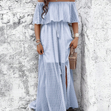 Beatriz - Vestido maxi com ombros à mostra