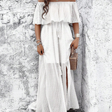 Beatriz - Vestido maxi com ombros à mostra