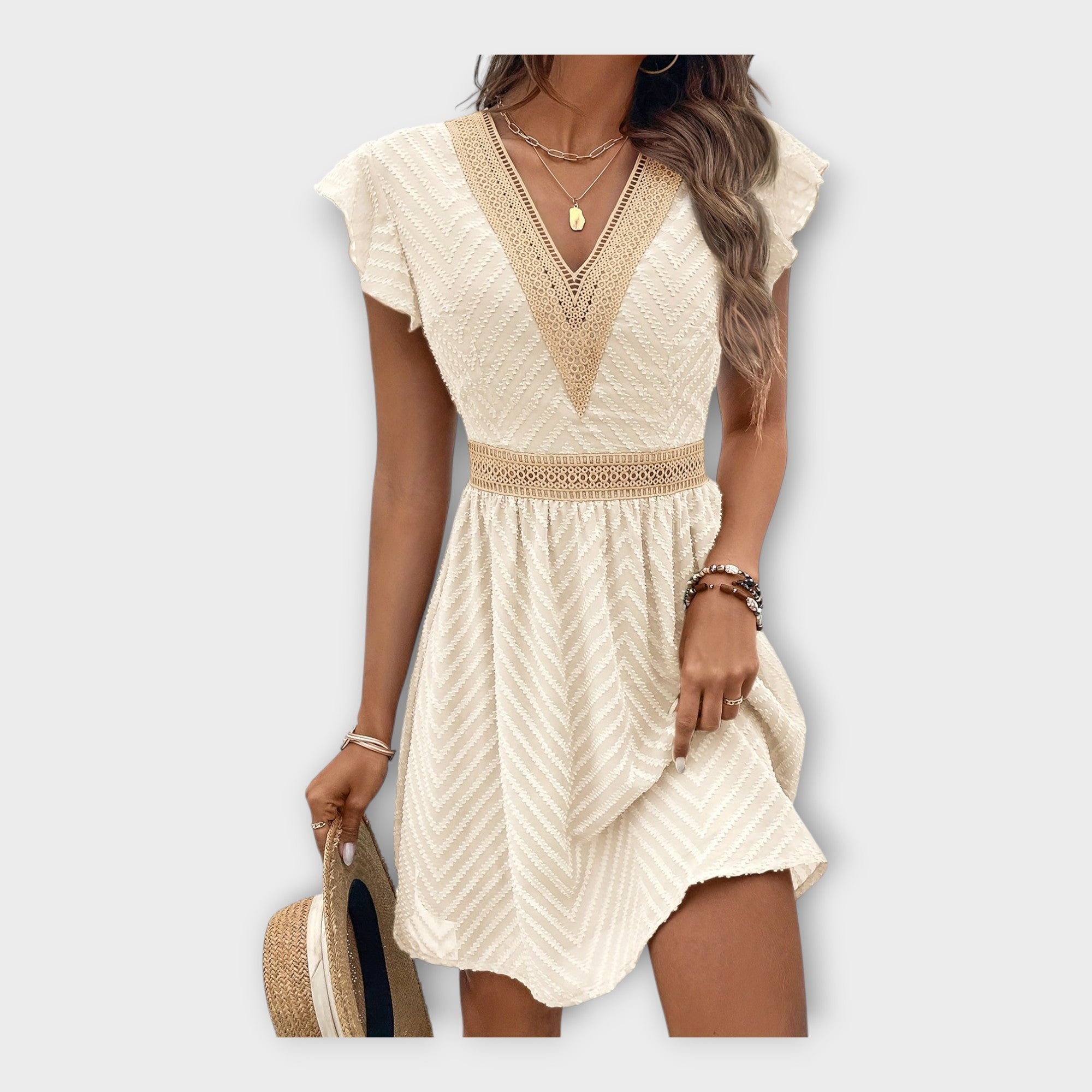 Vestido elegante com estética sofisticada